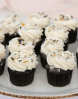 Black Tie Sprinkle Cupcakes